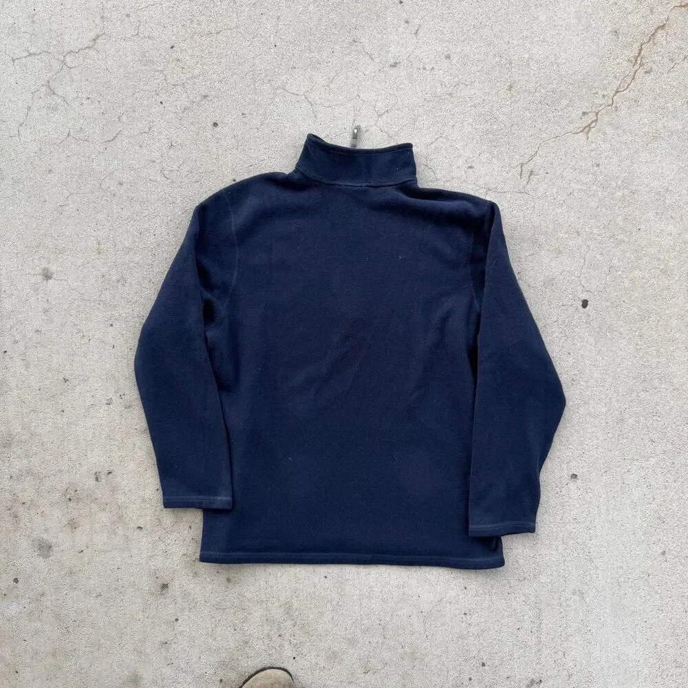 The North Face Navy Blue Fleece Quarter Zip Sweatshirt Size Large